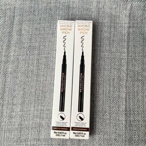 Revolution Micro Brow Pen Medium Brown Micro Bladed effect Eyebrow Makeup Pen